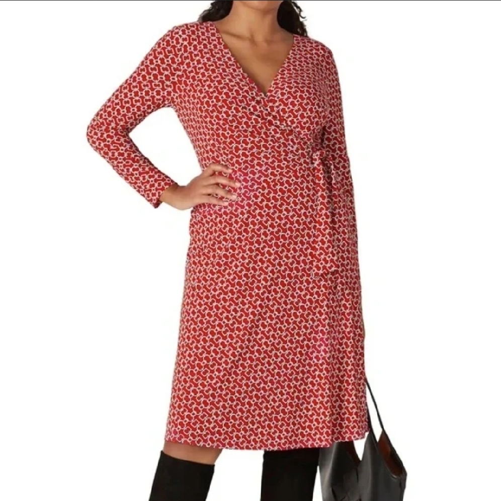 Red Patterned Women's Dress